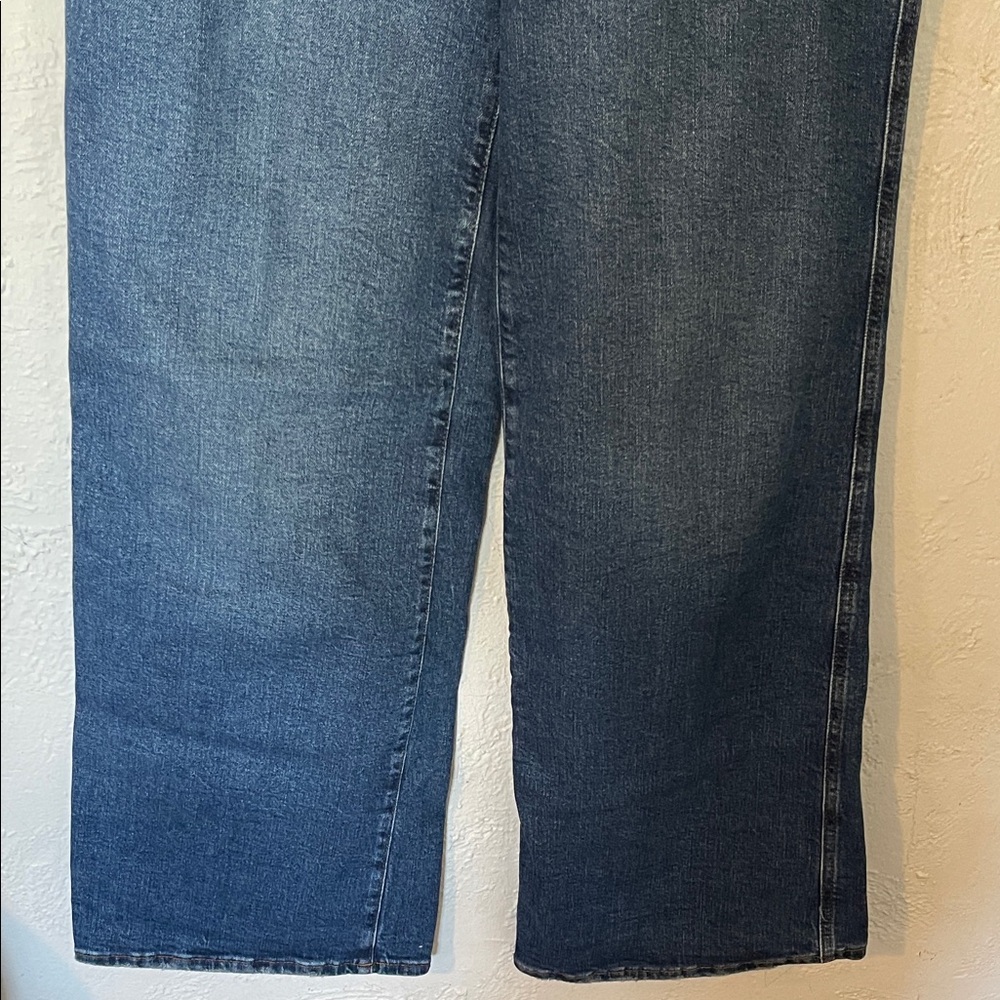 Good American Dark Blue Good Skate High Rise Loose Leg - Picture 2 of 8